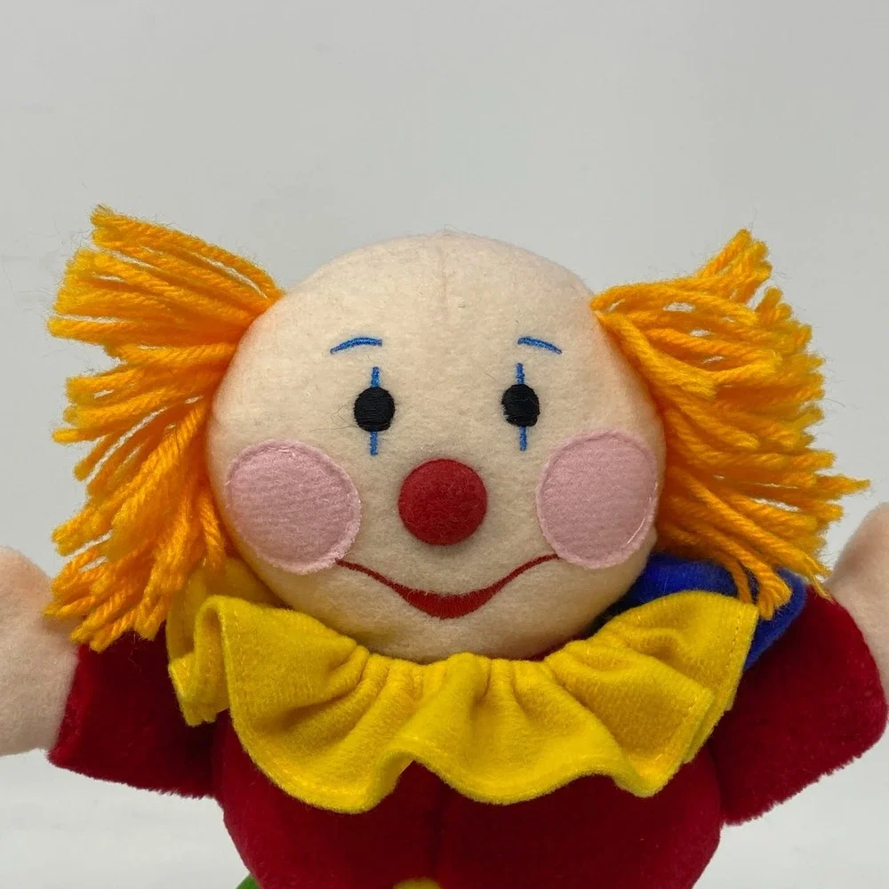 Vintage‎ 1990 Dakin Plush Carnival Clown Reversible Stuffed Toy 2 Sided Colorful